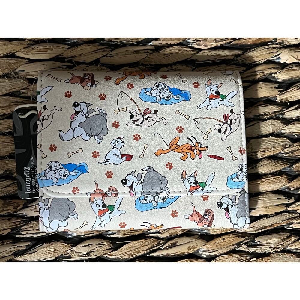 Loungefly Disney Dogs Play Mini Backpack Wallet Set Pluto Max Dalmations - Picture 7 of 9